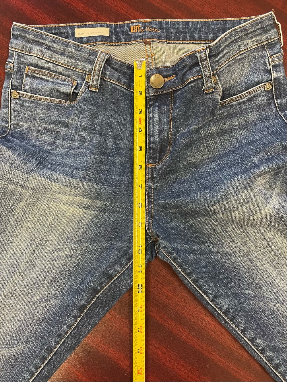 KUT from the Kloth Reese Ankle Straight Leg Jeans Size 8 - Picture 5 of 5